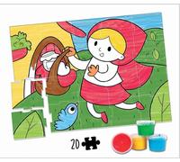Puzzle à colorier Educa - Puzzle à colorier Le Petit Chaperon Rouge, 20 pièces multicolore G
