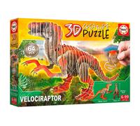Educa Puzzle Dinosaure Vélociraptor 3d
