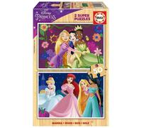 Educa - Disney Princess | Ensemble de 2 Puzzles en Bois avec 50 Morceaux chacun | Mesurer Une Fois monté: 28 x 20 cm | Composé de Grandes pièces Parfaitement finies | +5 Ans (19672)