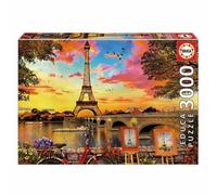 Educa Borrás – Puzzle en bois Puesta De Sol En París – 3000 pièces – Multicolore Enfants