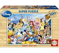 Educa - Puzzle en Bois pour Enfants avec 100 pièces | Puzzle Le Monde Merveilleux de Disney (12002)