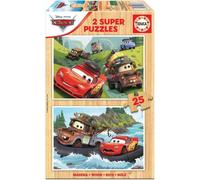 EDUCA Puzzle en bois voitures 2x25 pièces