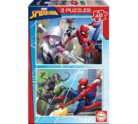 Educa - Puzzle Enfant 2x48 Pièces Marvel Spider-Man, Coffret Super-Héros | 2 puzzles de 48 pièces, Marvel Spider-Man, dès 4 ans (18099)
