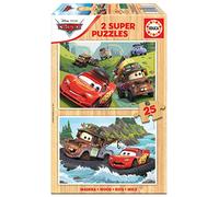 Puzzles en bois 2 x 25 pièces : Cars
