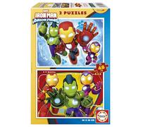 Educa - Puzzle Iron Man and His Awesome | Lot de 2 Puzzles pour Enfants de 48 pièces | Recommandé pour Les Enfants de 4 à 6 Ans (20345)
