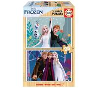Educa Borrás – Ensemble de 2 puzzles en bois « Reine des Neiges » – 25 pièces, 26 x 18 cm, dès 4 ans