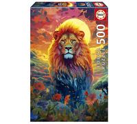 Educa Borrás - Puzzle - Regard majestueux du Lion - 500 pièces - 34 x 48 cm - Dès 11 ans
