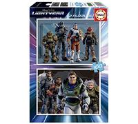 Educa - Puzzle Lightyear 2 x 100. 2 Puzzles en Carton de 100 pièces chacun, Double Le Plaisir. Puzzle pour Enfants du Film Lightyear. A partir de 6 Ans (19316)
