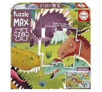 Educa - Puzzle Max Infantil avec Une impressionnante Image de Dinosaures. 28 Grandes pièces, faciles à Manipuler et à Adapter. Idéal pour Monter sûr Le Sol. (19954)