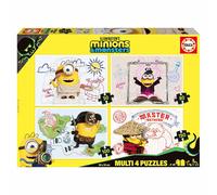 Educa - 4 Puzzles progressifs Minions Jeu éducatif Enfants | À partir de 5 Ans (20514)