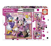 Educa Borrás – Puzzle progressif Minnie & The Happy Helpers – 12-16-20-25 pcs – Enfant