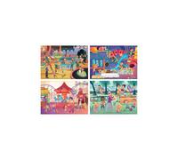 EDUCA Puzzle Parc d'attractions et fête d'enfants 4in1 (20,40,60,80 pièces)