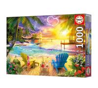 Educa Borrás – Puzzle Plage d'Amour – 1000 pièces, 68 x 48 cm – Pour adultes – Thème nature
