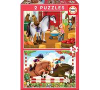 2 puzzles de 48 pieces chevaux Multicolore G