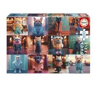Educa - Puzzle pour Enfant de 200 pièces. Animaux à la Mode. Dimensions : 40 x 28 cm. Recommandé à partir de 6 Ans (20219)