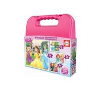 4 puzzles progressifs - EDUCA - Malette Puzzles Progressifs Disney Princess (12-16-20-25)