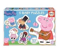 EDUCA - Puzzle progressif BABY PEPPA PIG - 5 puzzles de 3 à 5 pièces