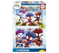 Educa - Puzzle Spidey et Ses Amis | Lot de 2 Puzzles pour Enfants de 20 pièces chacun | Recommandé pour Les Enfants de 4 à 6 Ans (20490)