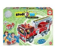 EDUCA - Puzzle - Studio 3D Camion des pompiers Neutre G