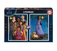 Educa Borrás Puzzle Disney Wish - Ensemble 2x100 pièces 40x28 cm Violet dès 6 ans