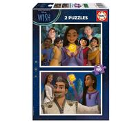 Educa Borrás – Ensemble 2 puzzles Personnages de Souhait – 48 pièces – 28 x 20 cm – Dès 4 ans