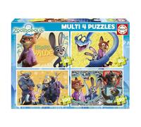 Educa Borrás – Coffret 4 puzzles progressifs Zootropolis – 50 à 150 pièces – Dès 5 ans (20464)