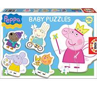 Educa - Puzzles Bébé Progressifs Peppa Pig, 5 Puzzles de 3 à 5 Pièces | 5 puzzles progressifs de 3 à 5 pièces, Peppa Pig, dès 24 mois (15622)
