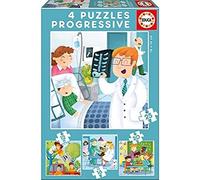 Educa - Quand Je Serai Grand Je Veux étre…4 Puzzles Enfant Progressifs. +3 Ans. Ref. 17146