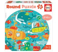 Educa Ronde puzzel onder de zee, voor kinderen, 28 delen, vanaf 3 jaar (18907)