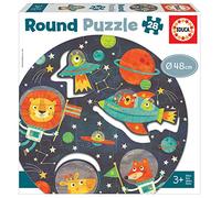 Educa - Round Puzzle l'espace. Puzzle Rond Enfant. Puzzle Rond pour Enfants avec Un diamètre de 48 cm. Recommandé à partir de 3 Ans (18908)