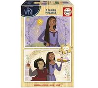 Educa Borrás – Set de 2 puzzles en bois Images de Souhait – 25 pièces chacun – 26x18 cm – Dès 4 ans