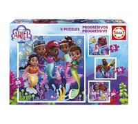 Educa - Set de 4 Puzzles progressifs pour Enfants de 12 à 25 pièces | Progressifs Ariel. Dimensions : 16 x 16 cm. Recommandé à partir de 3 Ans (20342)