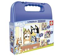 Educa Set of Four progressive Puzzles of 12 to 25 Pieces with Bluey Characters