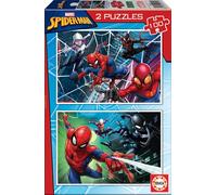 Educa - 2 Puzzles de 100 pièces per Enfant | Spiderman. Composé de Grandes pièces Parfaitement finies. Recommandé à partir de 4 Ans (18101)