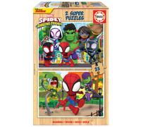 Educa Spidey & Amazing Friends Set of 2 Children's Wooden Puzzles with 25 Piec