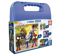 Educa Borrás – Malette de puzzles – SPIDEY & HIS AMAZING FRIENDS – 4 puzzles progressifs