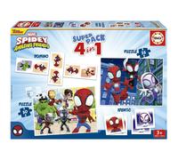 Educa Borrás - Superpack Spidey & His Amazing Friends - 2 jeux éducatifs basiques et 2 puzzles