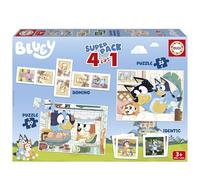 Educa - Superpack Bluey | Jeux de société et Puzzles pour Enfants 25 et 50 pièces: Dominos, Identic. Jeu pour Enfants de 3 à 5 Ans (20475)