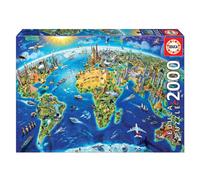 Educa Borrás Puzzle 2000 pièces – Symboles du Monde – Adultes +14 Ans (17129)