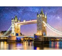 Educa - Puzzle de 1000 pièces pour Adultes ui Brille dans l'obscurité | Tower Bridge, Londres ´Neon´. Contient Environ de la Colle Fix Puzzle. À partir de 14 Ans (19930)