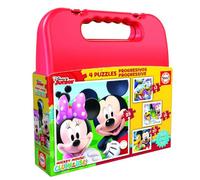 Educa Borrás Puzzle Mickey Mouse Clubhouse Set 4 puzzles progressifs Valise Dès 3 ans (16505)