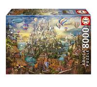 Educa - Ville de Rêve | 8000 pièces Puzzle. Mesure : 192 x 136 cm. Comprend Un Service de pièce Perdu jusqu'à Stock. À partir de 14 Ans (19570)