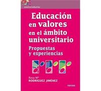 Educacion En Valores Ambito Universit. - [Livre en VO] Rodríguez Jiménez, Rosa Mª (Auteur)