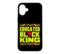 Educated Black King African Pride Empowerment Graphic Coque pour iPhone 16 Plus