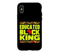 Educated Black King African Pride Empowerment Graphic Coque pour iPhone X/XS