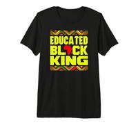 Educated Black King African Pride Empowerment Graphic T-Shirt Haut de Gamme