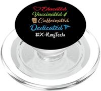 Educated Vacciné Caféiné Dédié X-Ray Tech Drôle PopSockets PopGrip pour MagSafe