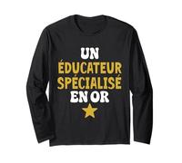 Educateur spécialisé en Or Cadeau Original Fin d'année Manche Longue