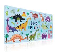 Éducatif Sous-main pour Enfant 40x70cm - Tapis de Bureau Imperméable - Tapis de Protection Antidérapant - Cuir PU Double Face effaçable facile à nettoyer - pour Devoirs, Dessin (Dinosaure B)