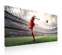 Éducatif Sous-main pour Enfant 40x70cm - Tapis de Bureau Imperméable - Tapis de Protection Antidérapant - Cuir PU Double Face effaçable facile à nettoyer - pour Devoirs, Dessin (football B)